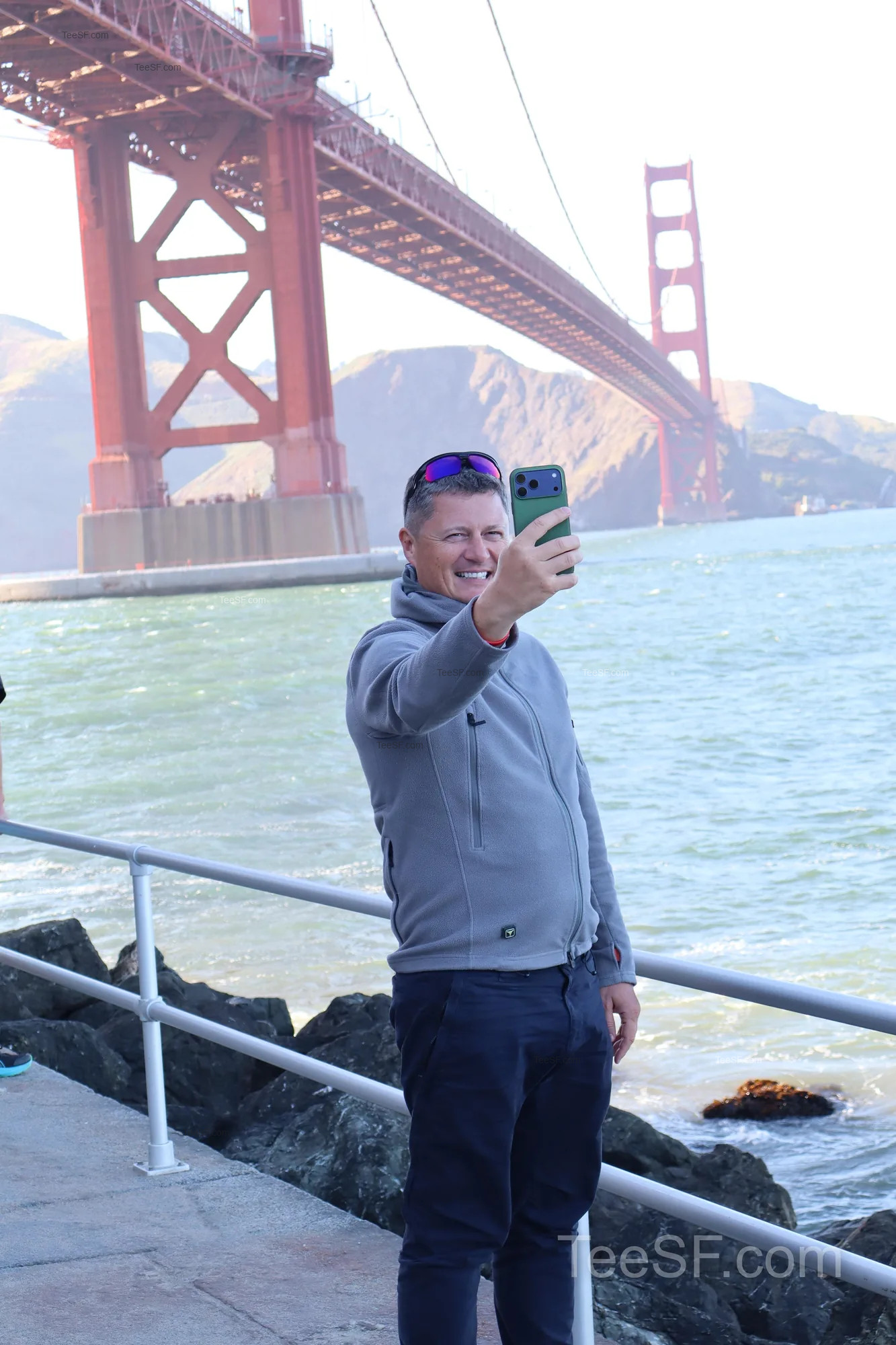 golden Gate Bridge Waterfront Portrait during a Stripe Sessions 2026 visit in San Francisco.